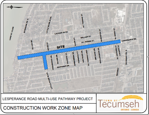 Map of Construction Zone